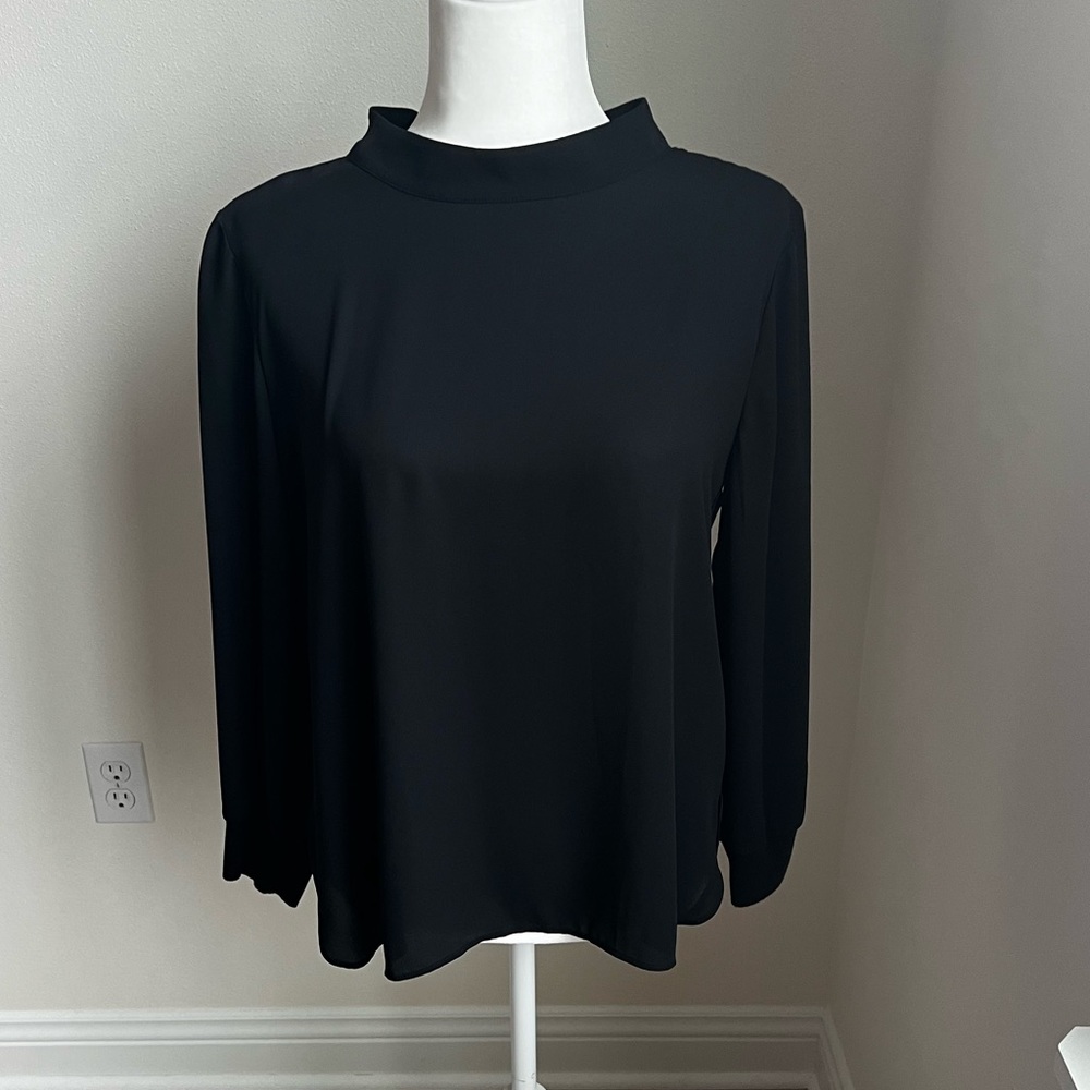 Loft sheer black blouse